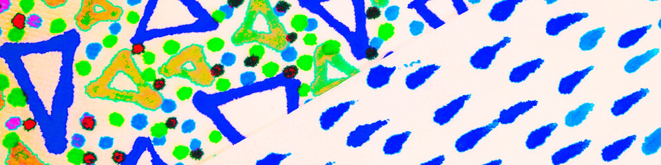 Bright Mosaic Design. Yellow Popular Design. Red