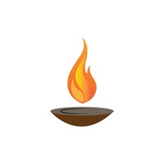 fire logo icon vector