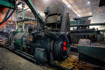 Iron pipe centrifugal pipe casting machine at the foundry