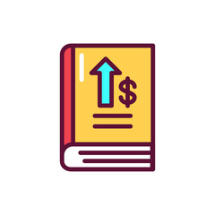 Real estate book color line icon. Vector illustration