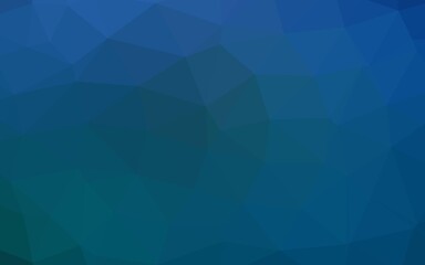 Dark BLUE vector polygonal template.
