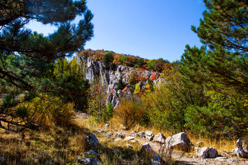 Crimea view from the mountain AI-Petri, black sea
