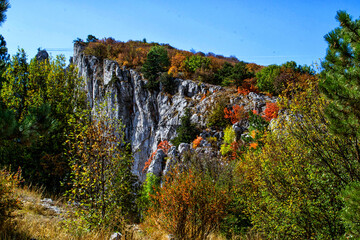 Crimea view from the mountain AI-Petri, black sea