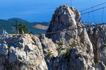 Crimea view from the mountain AI-Petri, black sea