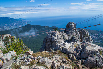 Crimea view from the mountain AI-Petri, black sea
