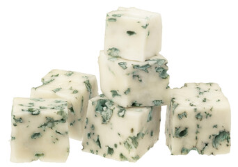 blue cheese isolated on a white background