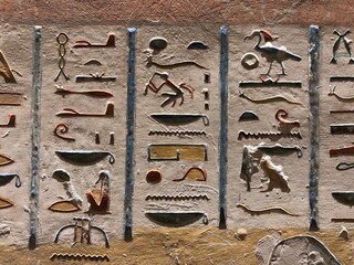 Egyptian Hieroglyphs Valley of the Kings