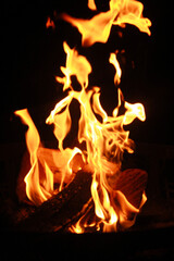 Naklejka premium Campfire Lighting Up the Night