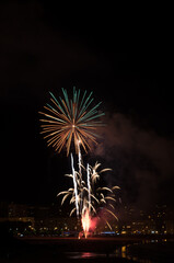 Fireworks on the beach.