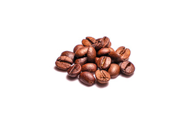 Coffee Beans Isolate Neutral Background Focus Stacking
