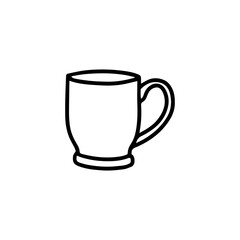 Mug isolated on a white background. Doodle