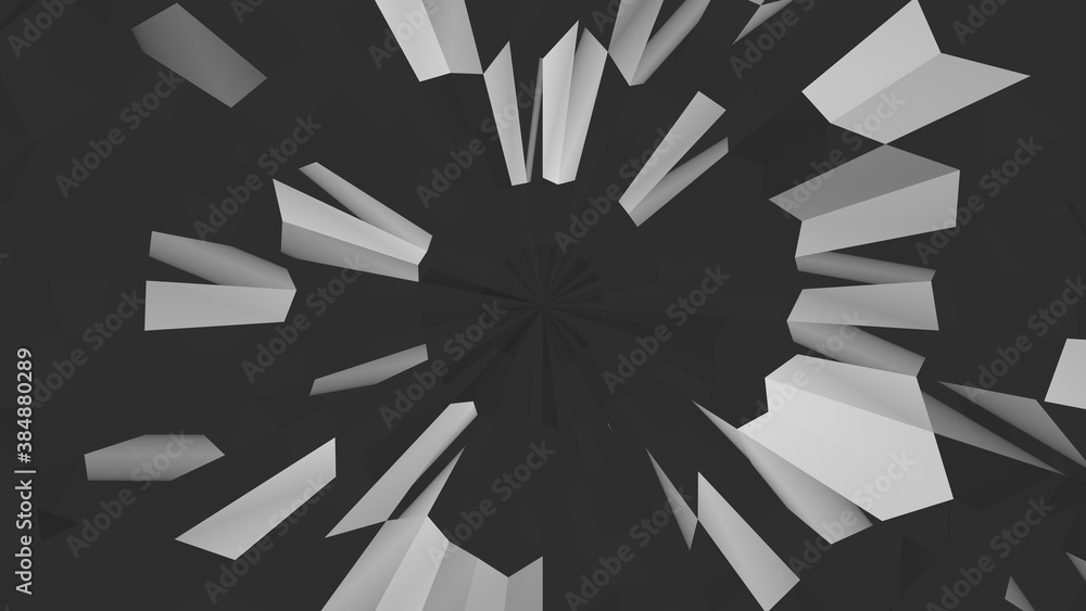 Poster white-gray circular abstraction. background.
