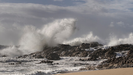 Stormy wave splash