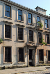 Fototapeta na wymiar Facade & Windows of Old Derelict Georgian Building