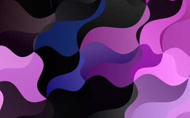 Light Multicolor, Rainbow vector background with bent ribbons.