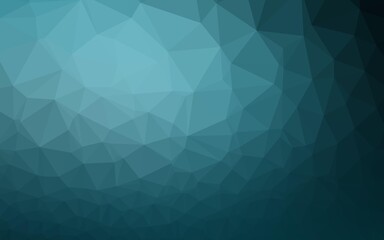 Light BLUE vector shining triangular background.