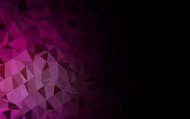 Obraz premium Dark Purple vector polygonal pattern.