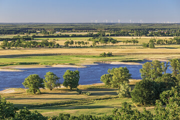 Blick über das Tal der Elbe beim Höhbeck, Niedersachsen und Brandenburg, Biosphärenreservat...
