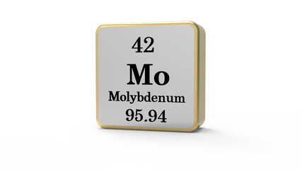 3d Molybdenum Element Sign. Stock image	