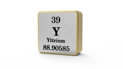 3d YttriumElement Sign. Stock image	