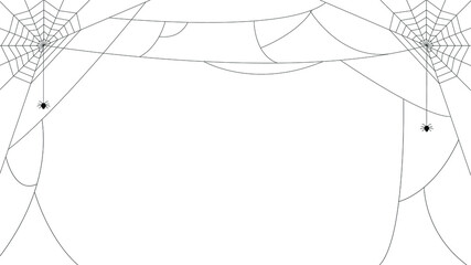 vector, cobwebs seamless background for overlay, halloween,  frame.