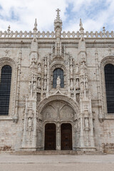Beautiful view to detail of architecture on old historic church