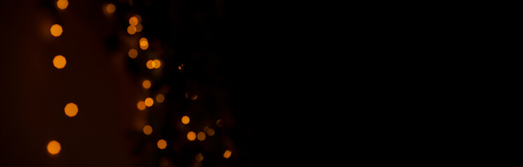garland illumination festive simple background wallpaper pattern concept of yellow lighting bokeh...