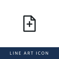 Add New File Illustration Single Icon Design Vector EPS 10