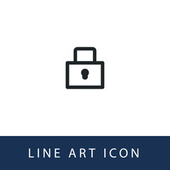 Protect Padlock Illustration Single Icon Design Vector EPS 10