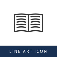Open Book Illustration Single Icon Design Vector EPS 10