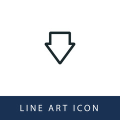 Down ArrowIllustration Single Icon Design Vector EPS 10