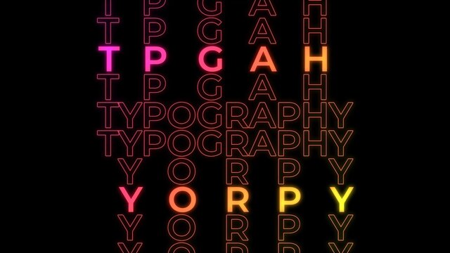 Unique Shimmering Animation Typography