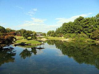 Fototapeta na wymiar Japanese garden in Okayama, Japan
