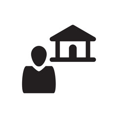 property manager icon - real estate agent icon - house representative icon	