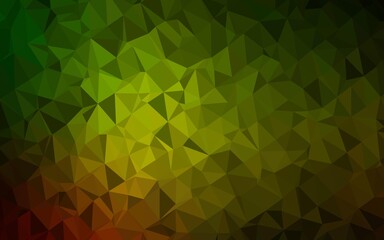Obraz premium Dark Green, Yellow vector polygon abstract layout.