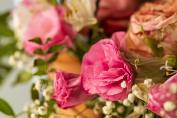 floral pattern. flower romance greeting card. soft focus
