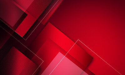 Red background with light and dark square	

