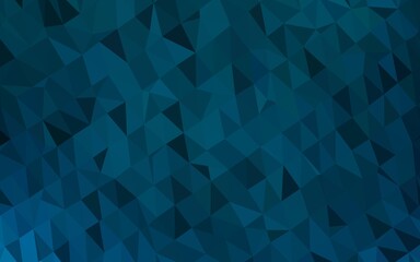 Obraz premium Dark BLUE vector triangle mosaic cover.
