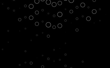 Obraz premium Dark Silver, Gray vector background with bubbles.