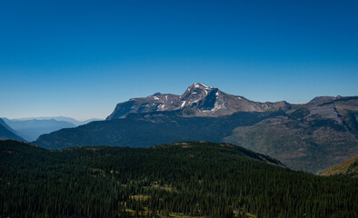 Grinnell Overlook via Granite Park Trail in Glacier National Park, wilderness area in Montana's...