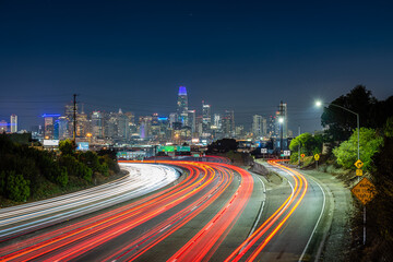 Light Trails on Highway 101 in San Francisco