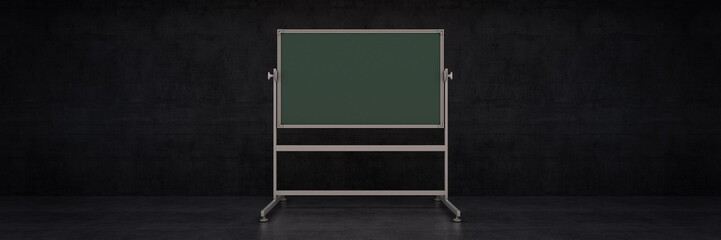 Obraz premium Blackboard or chalkboard with dark background. 3d rendering