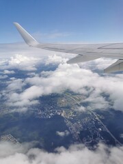 Obraz premium Flying above the clouds