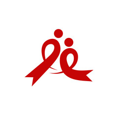 Aids day logo design template