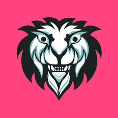 lion luxury logo icon template, elegant lion logo design illustration, lion head with crown logo, lion elegant symbol