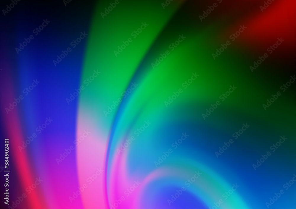 Poster dark multicolor, rainbow vector modern bokeh pattern.