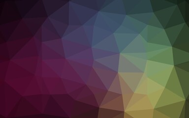 Obraz premium Dark Pink, Green vector low poly cover.