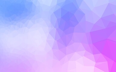 Light Pink, Blue vector polygonal pattern.
