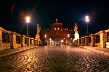Fototapeta na wymiar Castel Sant'Angelo in the night