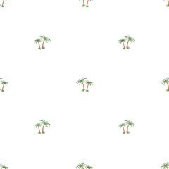 Cool palm tree icon seamless pattern in vector illustration